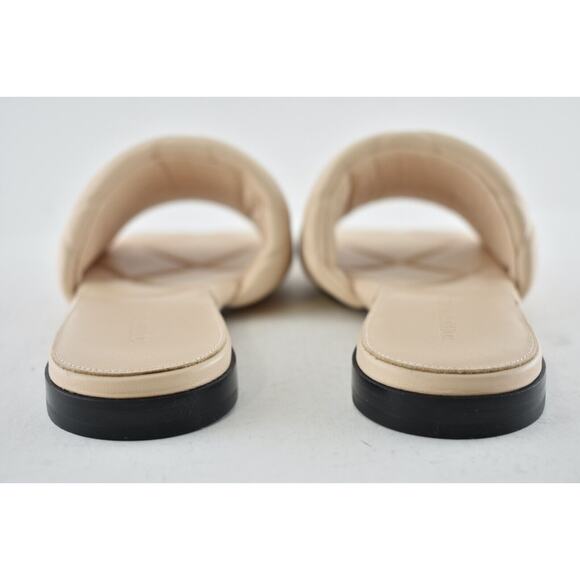 Bottega Veneta BV Lido Blush Beige Padded Leather Quilted Flat Slide Sandal 36.5 - Picture 11 of 12